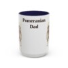 15oz Pomeranian Dog Dad Mug, Navy, front view