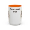 15oz Pomeranian Dog Dad Mug, Orange, front view