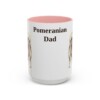 15oz Pomeranian Dog Dad Mug, Pink, front view