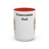 15oz Pomeranian Dog Dad Mug, Red, front view