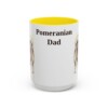 15oz Pomeranian Dog Dad Mug, Yellow, front view