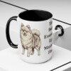 15oz Funny Pomeranian Mug, Black, lifestyle photo