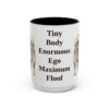 15oz Funny Pomeranian Mug, Black, front view