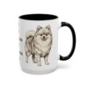 15oz Funny Pomeranian Mug, Black, right side view