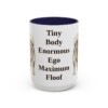 15oz Funny Pomeranian Mug, Navy, front view