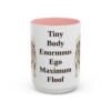 15oz Funny Pomeranian Mug, Pink, front view