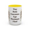 15oz Funny Pomeranian Mug, Yellow, front view