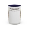 15oz Pomeranian Latin Mug, Navy, front view