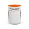 15oz Pomeranian Latin Mug, Orange, front view