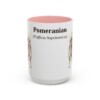 15oz Pomeranian Latin Mug, Pink, front view