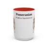 15oz Pomeranian Latin Mug, Red, front view