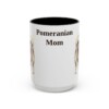 15oz Pomeranian Dog Mom Mug, Black, front view