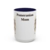 15oz Pomeranian Dog Mom Mug, Navy, front view