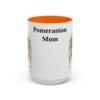 15oz Pomeranian Dog Mom Mug, Orange, front view