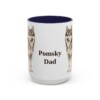 15oz Pomsky Dog Dad Mug, Navy, front view