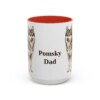 15oz Pomsky Dog Dad Mug, Red, front view