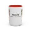 15oz Pomsky Latin Mug, Red, front view