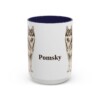 15oz Pomsky Mug, Navy, front view
