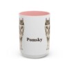 15oz Pomsky Mug, Pink, front view