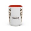 15oz Pomsky Mug, Red, front view