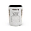 15oz Pomsky Mug, Black, front view