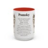15oz Pomsky Mug, Red, front view