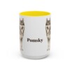 15oz Pomsky Mug, Yellow, front view