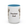 15oz Poochon Dog Dad Mug, Light Blue, front view