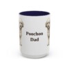 15oz Poochon Dog Dad Mug, Navy, front view