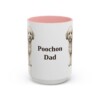 15oz Poochon Dog Dad Mug, Pink, front view