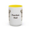 15oz Poochon Dog Dad Mug, Yellow, front view