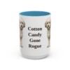 15oz Funny Poochon Mug, Light Blue, front view