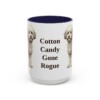 15oz Funny Poochon Mug, Navy, front view