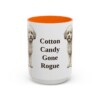 15oz Funny Poochon Mug, Orange, front view