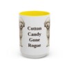 15oz Funny Poochon Mug, Yellow, front view