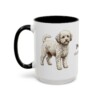 15oz Poochon Latin Mug, Black, left side view