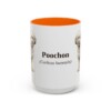 15oz Poochon Latin Mug, Orange, front view