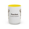 15oz Poochon Latin Mug, Yellow, front view