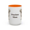 15oz Poochon Dog Mom Mug, Orange, front view