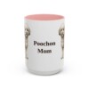 15oz Poochon Dog Mom Mug, Pink, front view