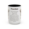 15oz Poochon Mug, Black, front view