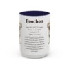 15oz Poochon Mug, Navy, front view