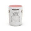 15oz Poochon Mug, Pink, front view