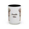 15oz Poodle Mix Mug, Black, front view