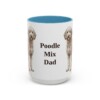 15oz Poodle Mix Dog Dad Mug, Light Blue, front view