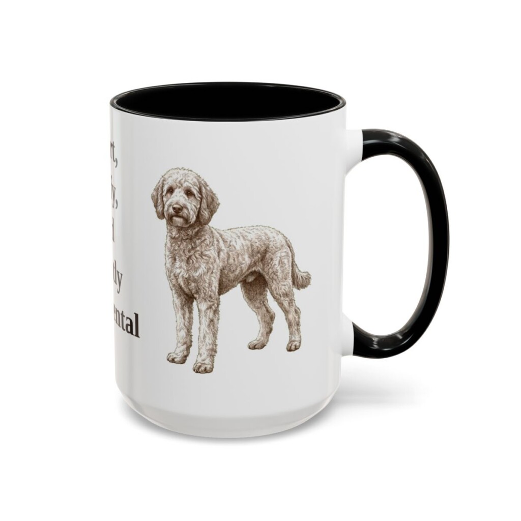 15oz-poodle-mix-mug-humor-black-right 15oz Funny Poodle Mix Mug, Black, right side view