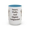 15oz-poodle-mix-mug-humor-light-blue 15oz Funny Poodle Mix Mug, Light Blue, front view