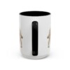 15oz Poodle Mix Dog Mom Mug, Black, back view