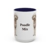 15oz Poodle Mix Mug, Navy, front view