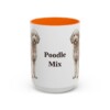 15oz Poodle Mix Mug, Orange, front view